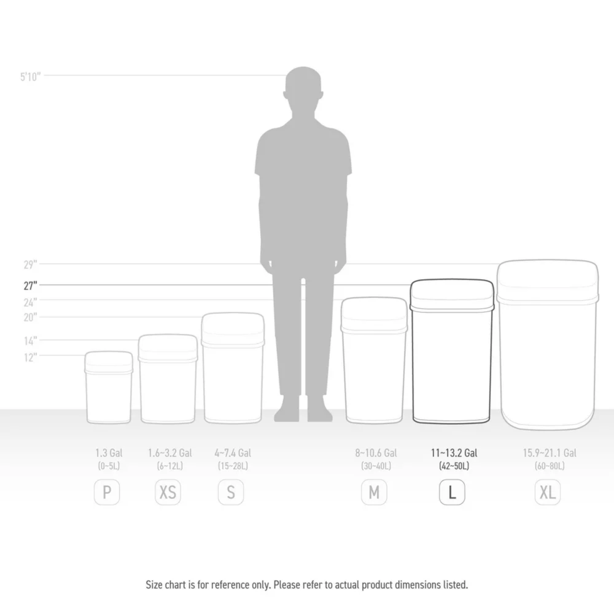 13-Gal Touchless Trash Can