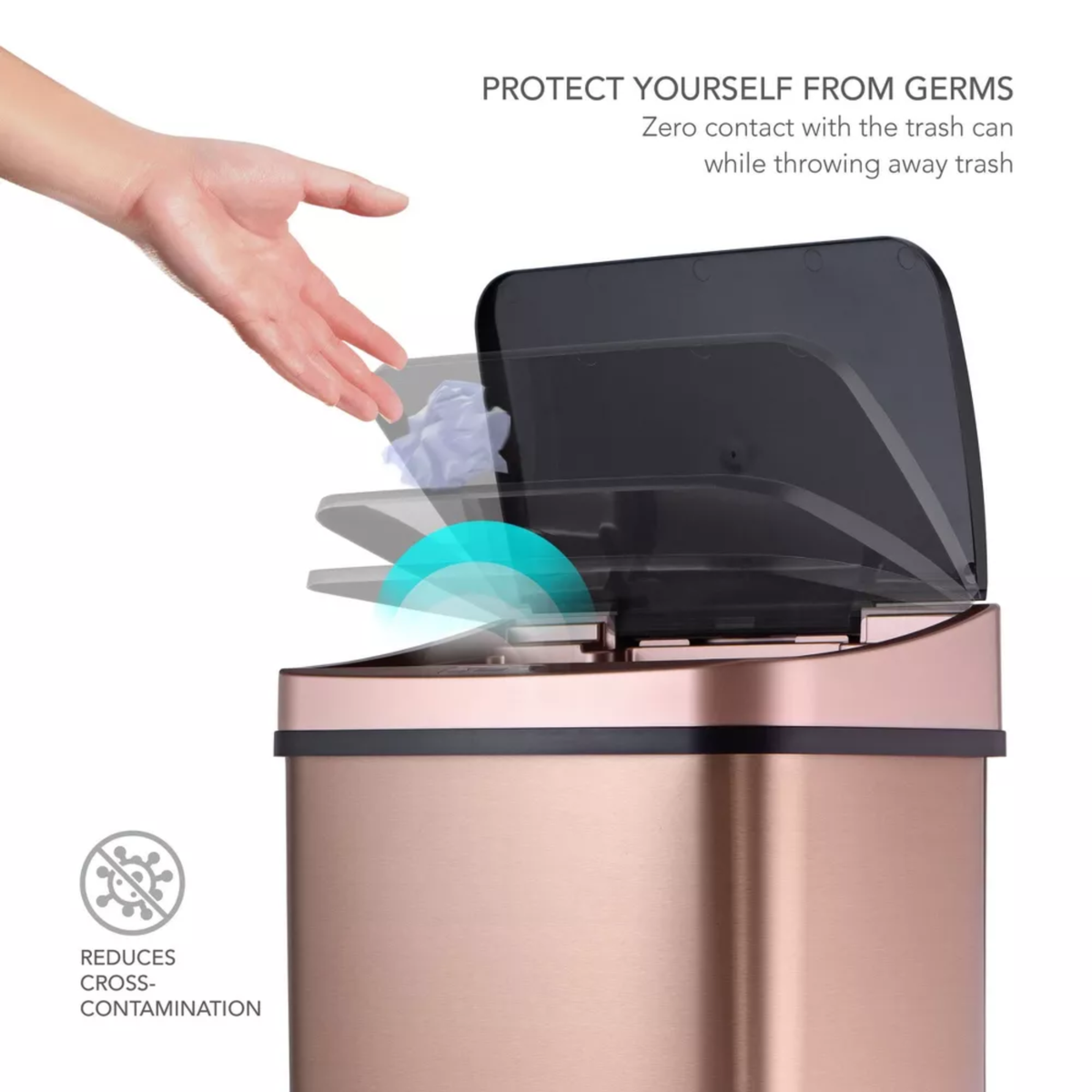 13-Gal Touchless Trash Can