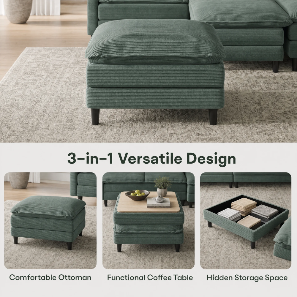 L/U-Shaped Modular Cloud Sofa