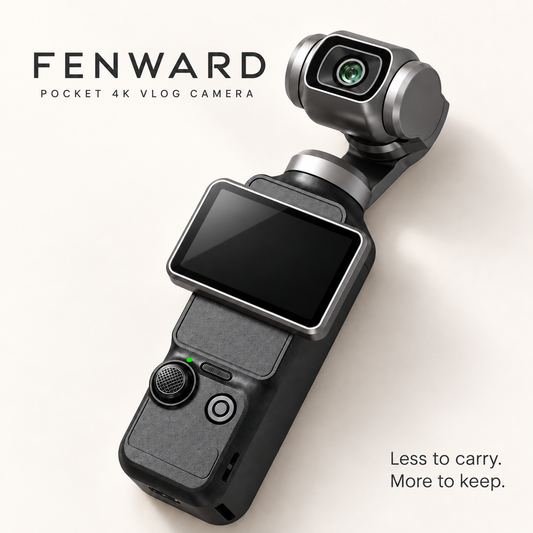 Fenward Pocket 4K camera. Less to carry. More to keep.