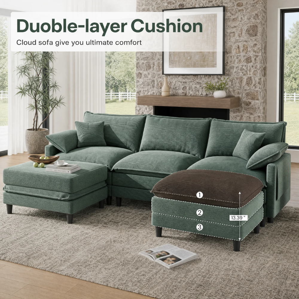L/U-Shaped Modular Cloud Sofa