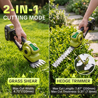 Rawsoil - Cordless 2-in-1 Grass Shear & Shrub Trimmer